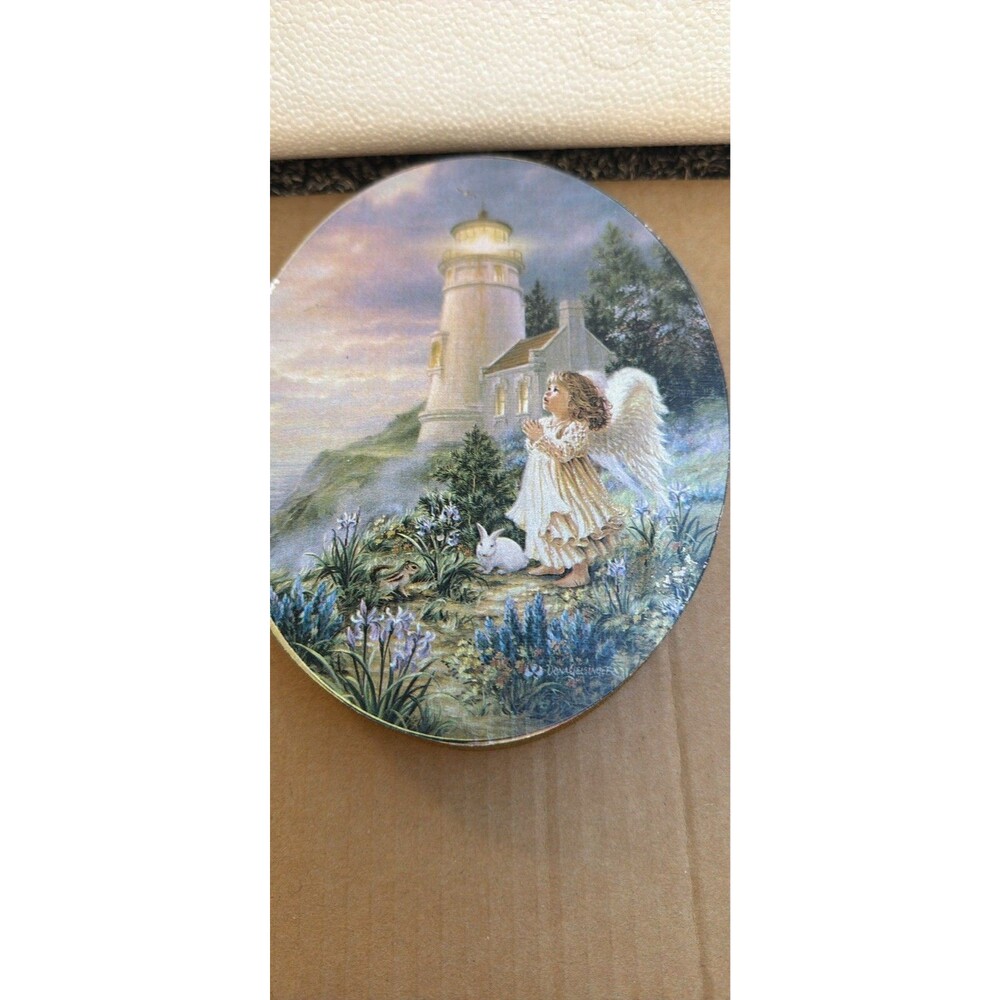 Bradford Exchange Heaven's Little Sweethearts Angel Porcelain On Wood 84-B10